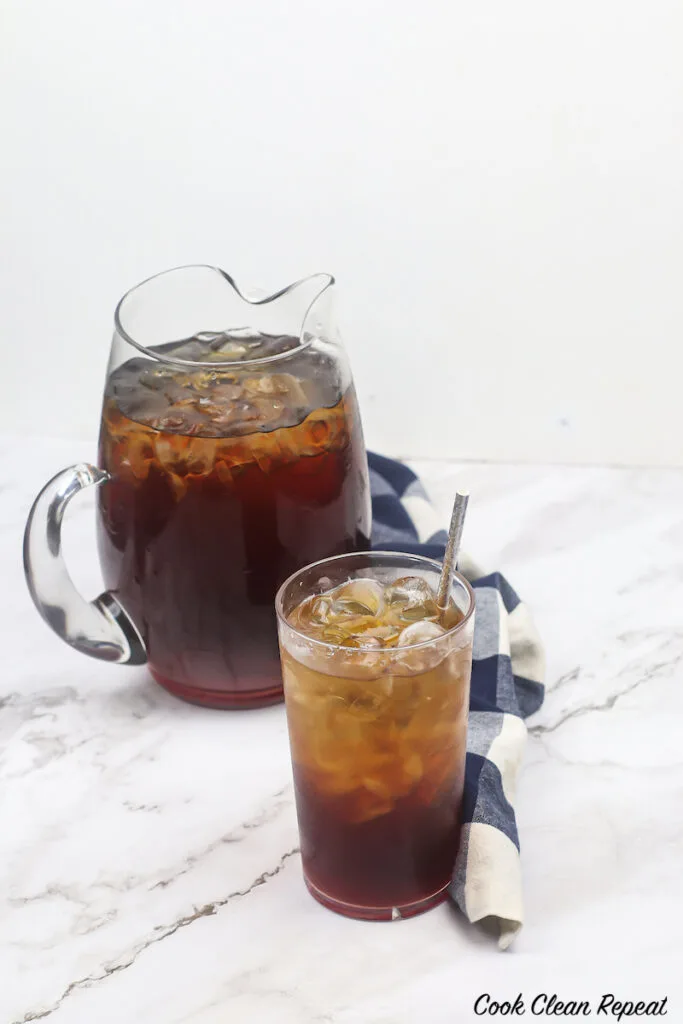a finished sweet tea recipe ready to eat