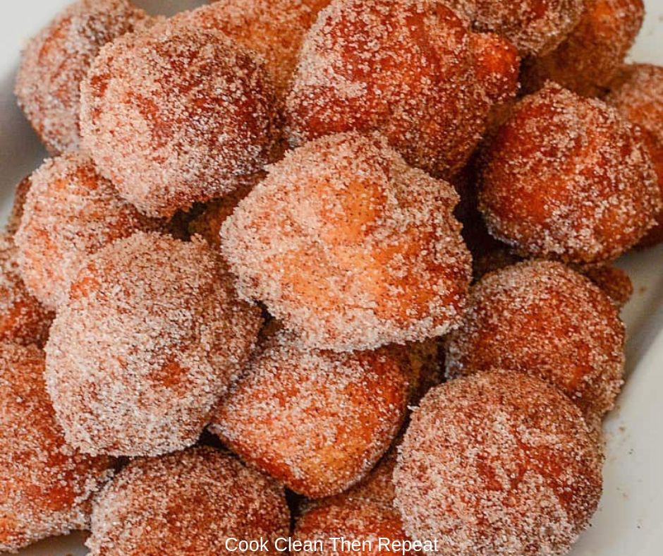 Churro Donut Holes Recipe from Biscuit Dough