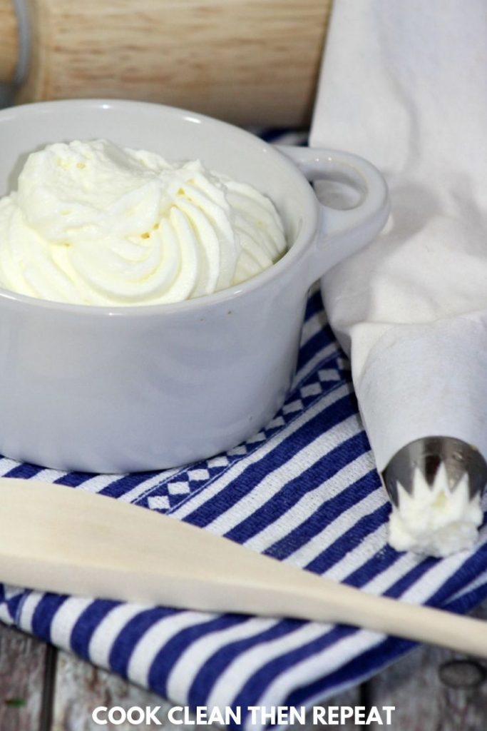 Tall picture of homemade whipped cream