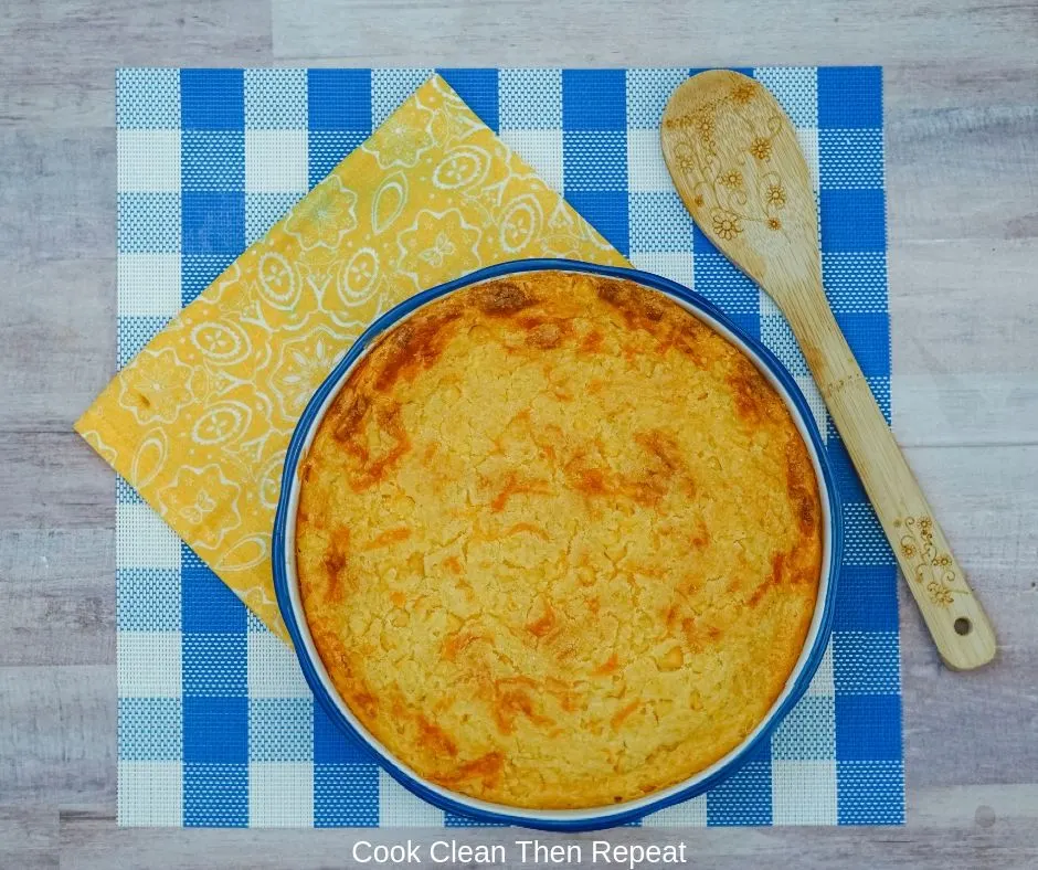 Delicious baked corn recipe finished and ready to eat. 