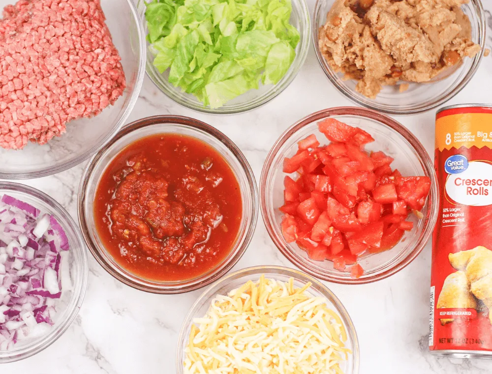 ingredients for taco bake