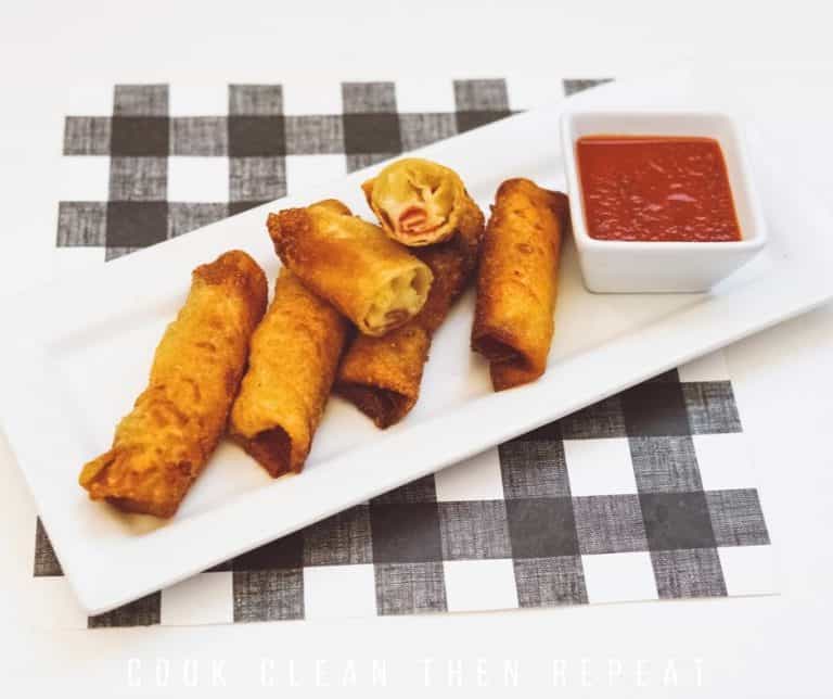 Pizza Rolls With Egg Roll Wrappers Cook Clean Repeat
