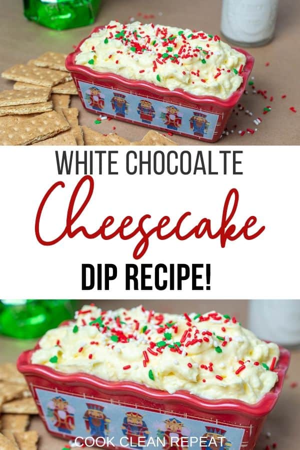 Pin for the cheesecake dip recipe.