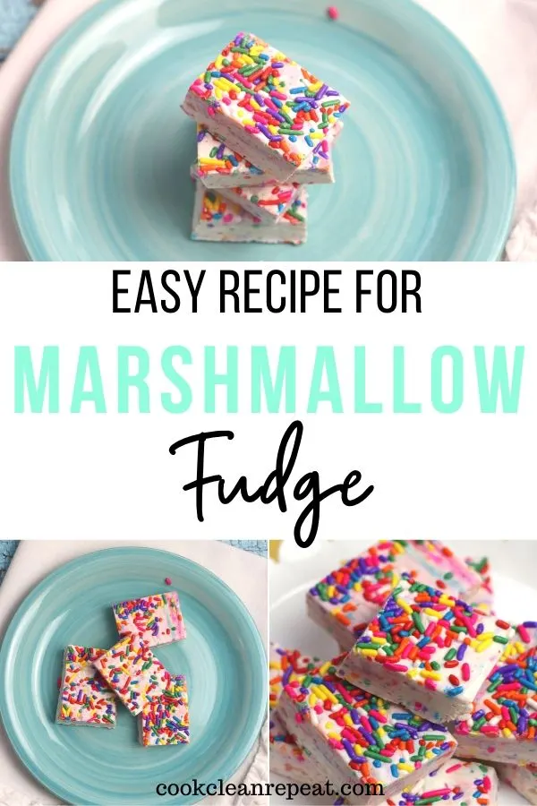 Another gorgeous pin for the finished marshmallow fudge recipe.