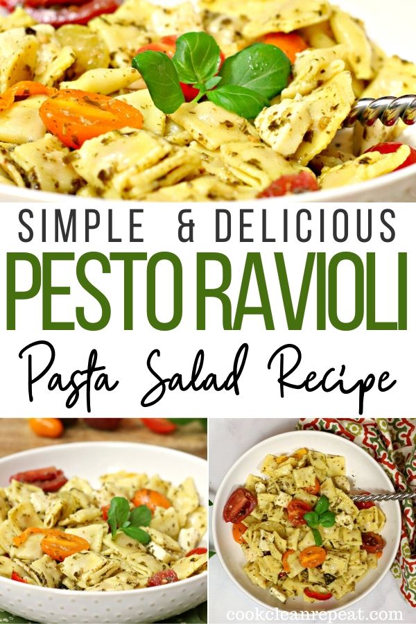 Simple and delicious pesto pasta salad recipe. 