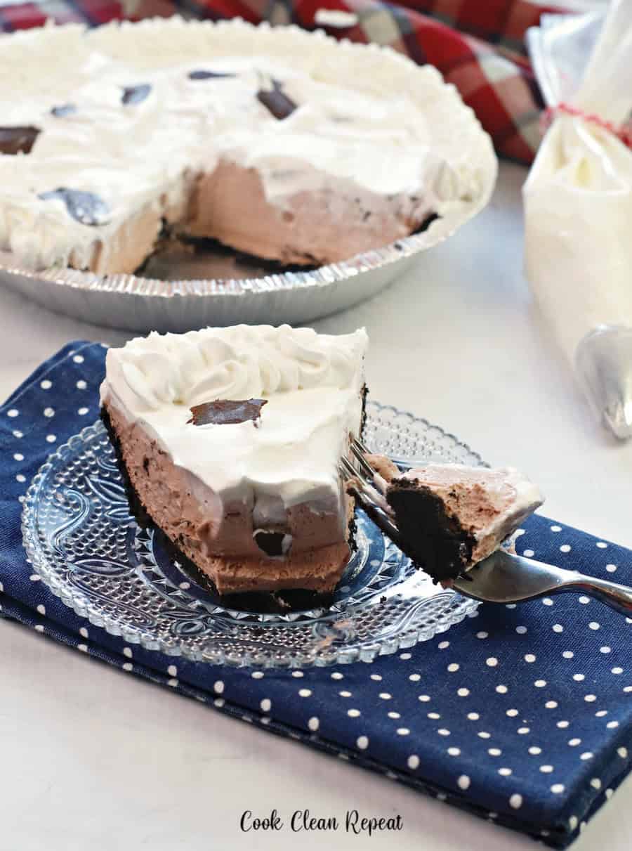 Chocolate Cheesecake Pie With Pudding Cook Clean Repeat