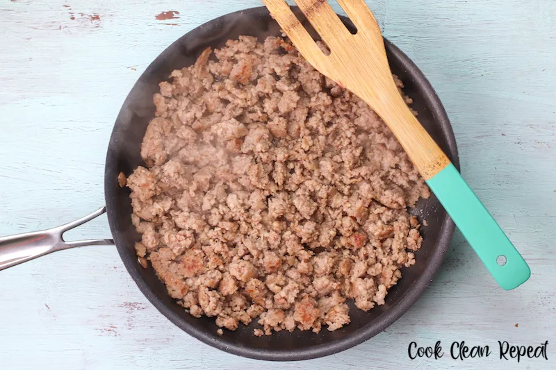 ground meat cooking