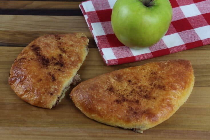 Featured image showing the finished apple hand pies with canned pie filling ready to eat.