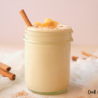 featured image showing the finished pineapple cinnamon smoothie.