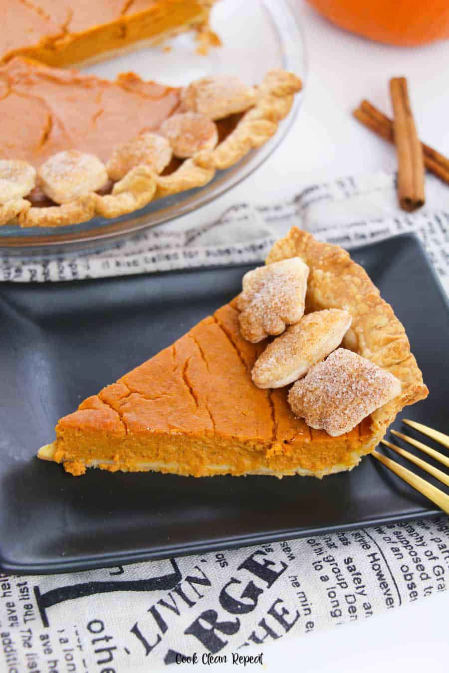 The Best Baked Pumpkin Pie Cook Clean Repeat