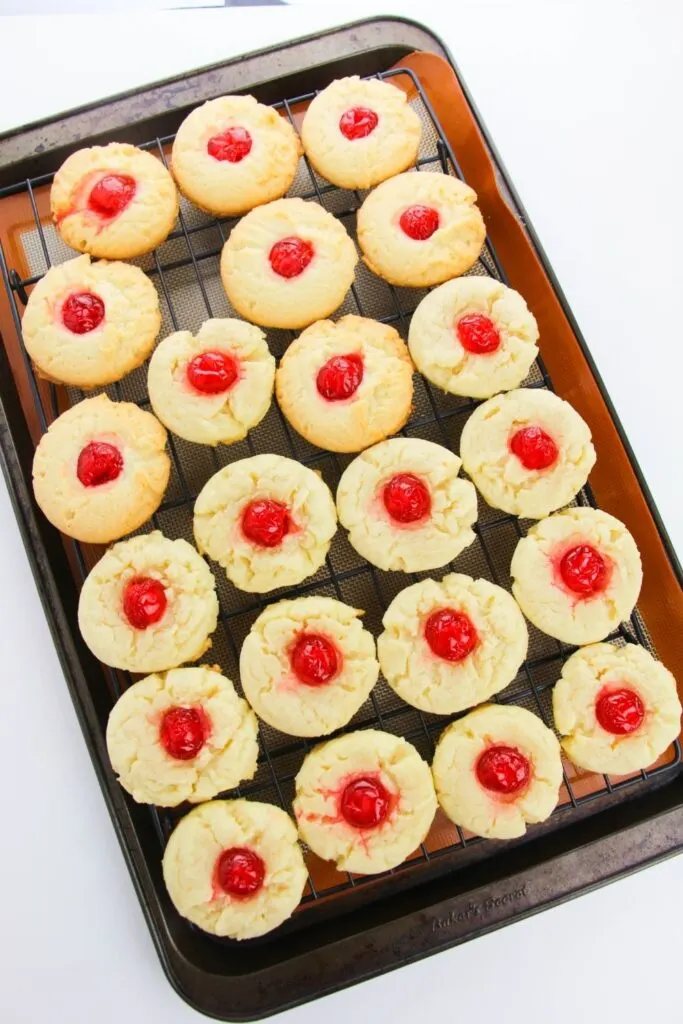 eggnog cookies on baking sheet before icing