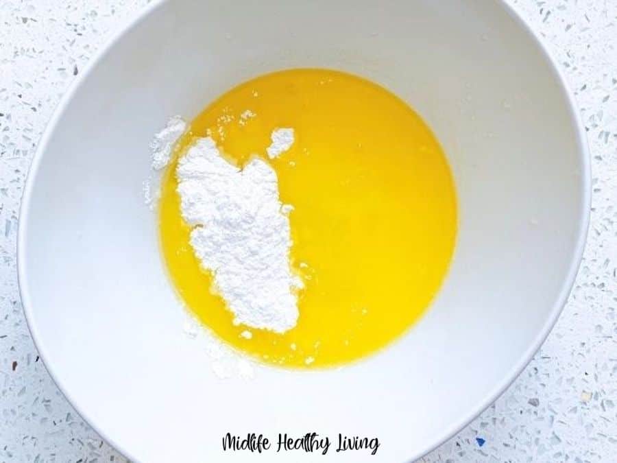 The ingredients for the crust starting to be prepped.