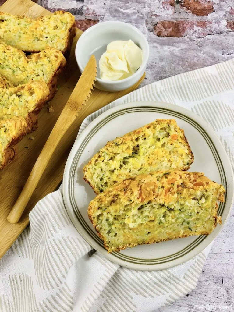 Cheesy Zucchini Chive Bread - Quick & Easy Recipe! - Boston Girl Bakes