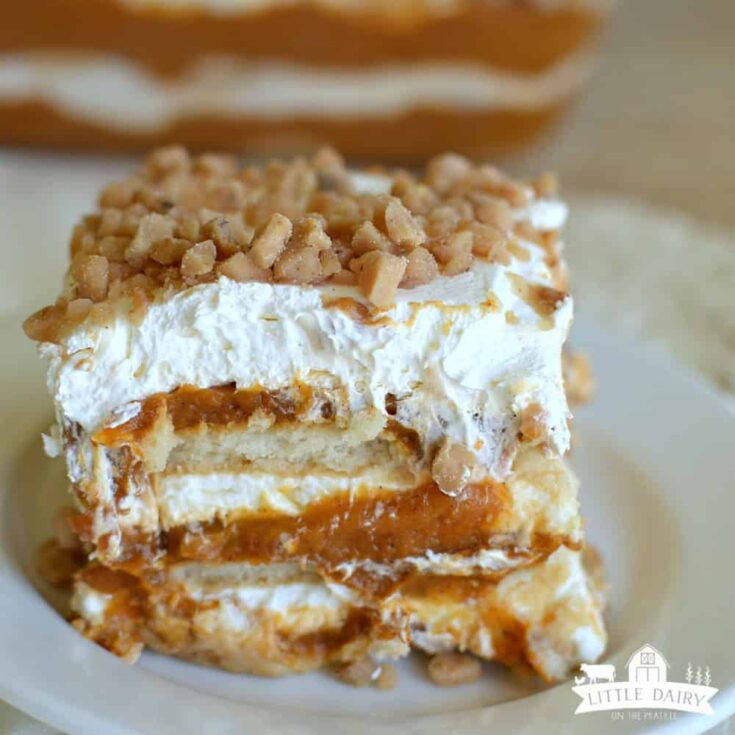 Image for No Bake Pumpkin Toffee Icebox Cake