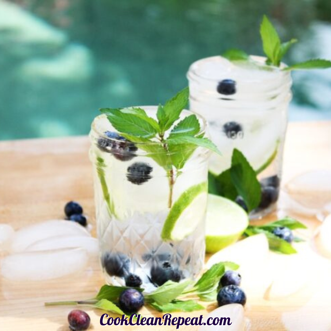 Blueberry Lime Mint Infused Water
