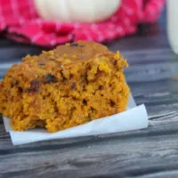Featured image showing the finished pumpkin blondies ready to eat.
