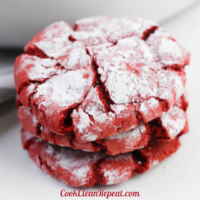 Red Velvet Crinkles Cookies Featured Image