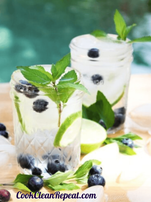 Blueberry Lime Mint Infused Water Story