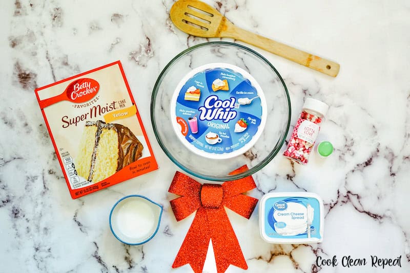 ingredients needed to make grinch dessert dip
