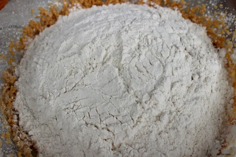 Flour being added
