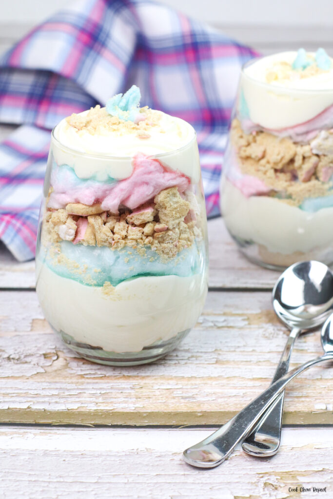 Gorgeous finished parfait layered and ready to eat. 
