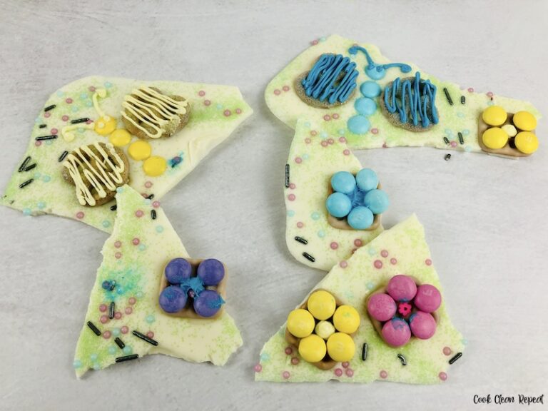 Butterfly and Flowers Pretzel Almond Bark With M&Ms