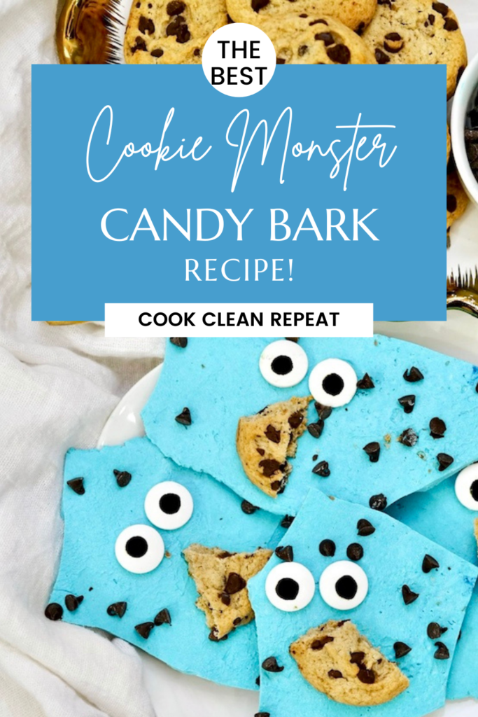 If you need a cute snack or dessert recipe you have to try Cookie Monster candy bark. It's an easy and fun recipe that kids and adults alike will enjoy.