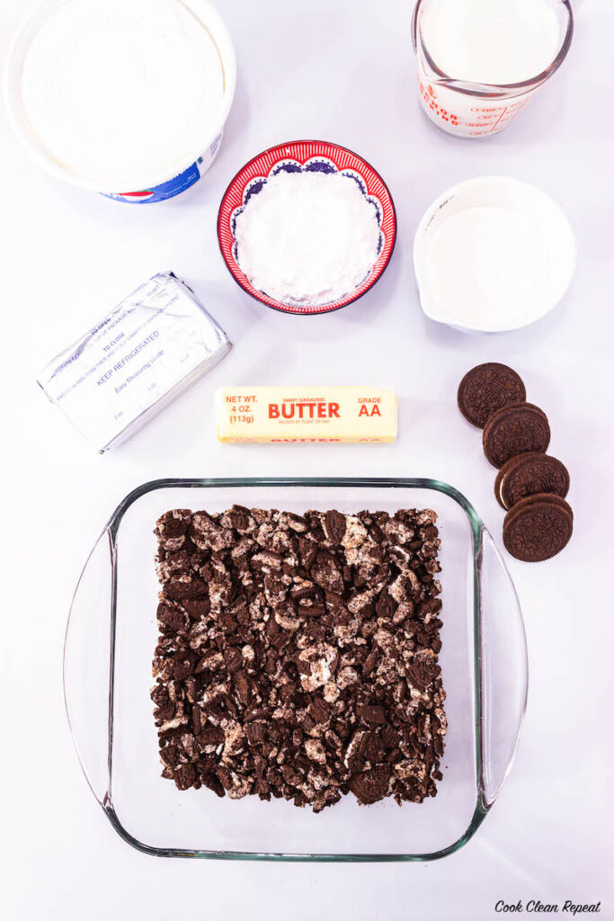 Ingredients for dirt cake recipe
