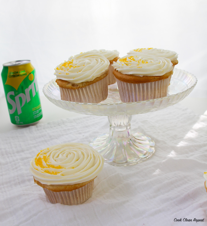Finished sprite cupcakes