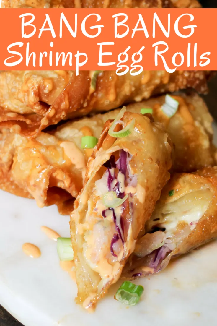 Air Fryer Bang Bang Shrimp Egg Rolls - Cooks Well With Others