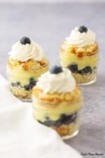 Blueberry Lemon Pudding Cake In A Jar - Cook Clean Repeat