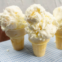 featured image showing finished ice cream recipes in cones