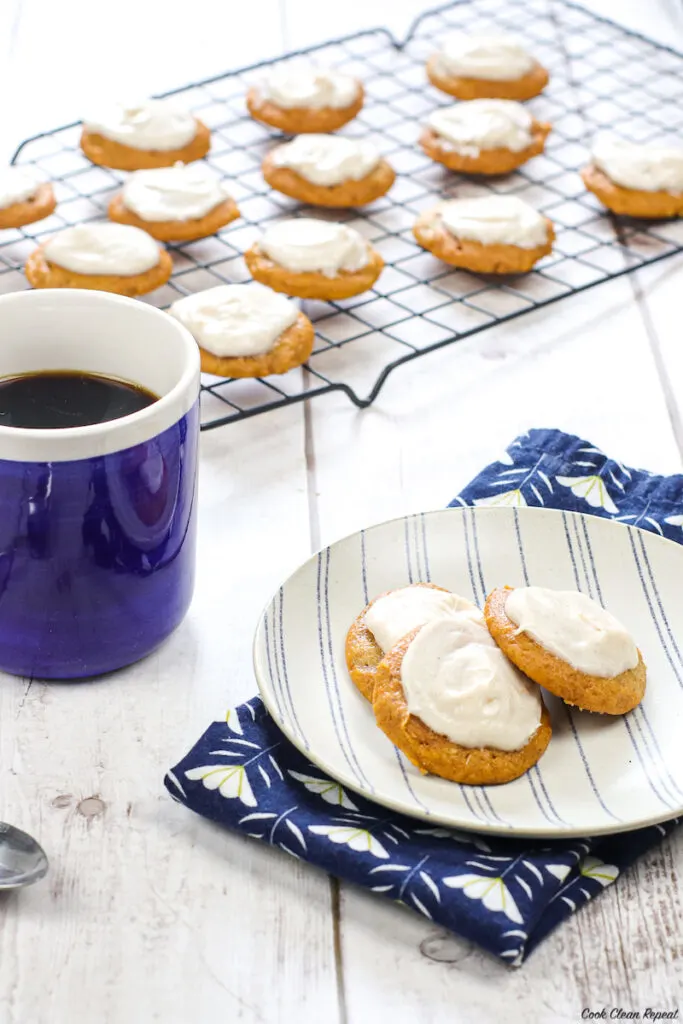 cookies with coffee ready to be enjoyed. 