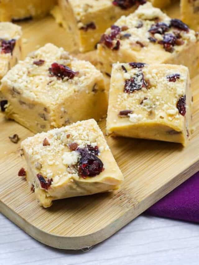 cutting up the thanksgiving fudge recipe.