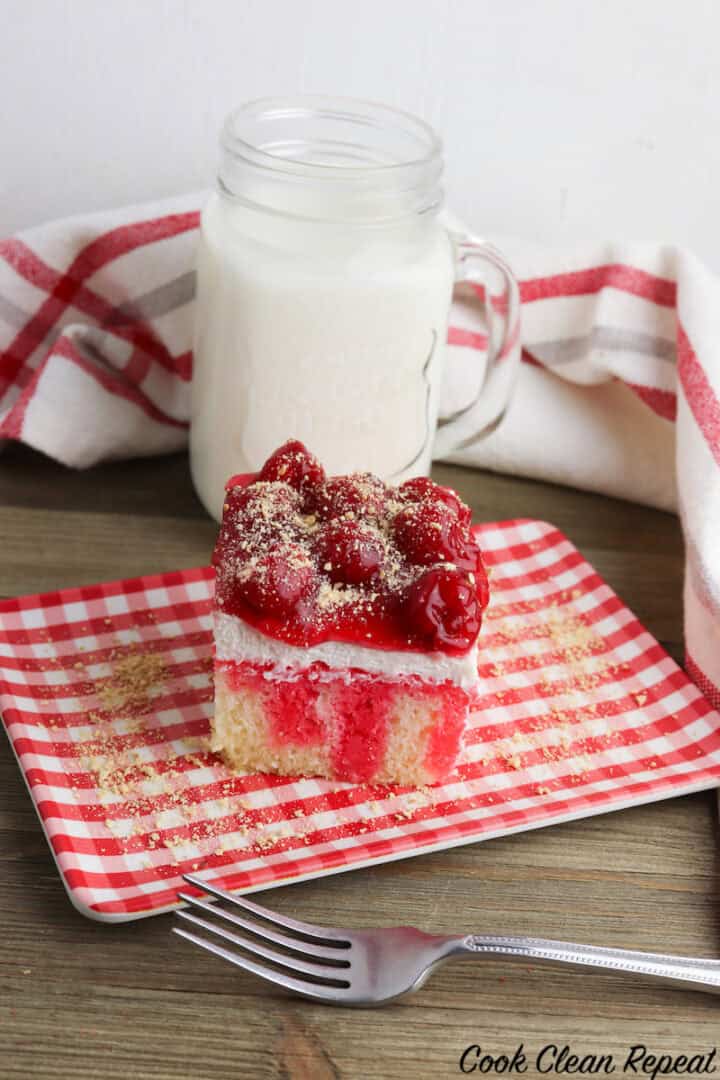 Cherry Cheesecake Poke Cake Cook Clean Repeat