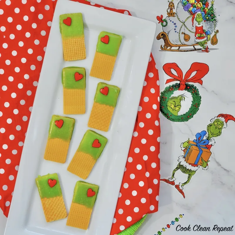 No Bake Grinch Cookies