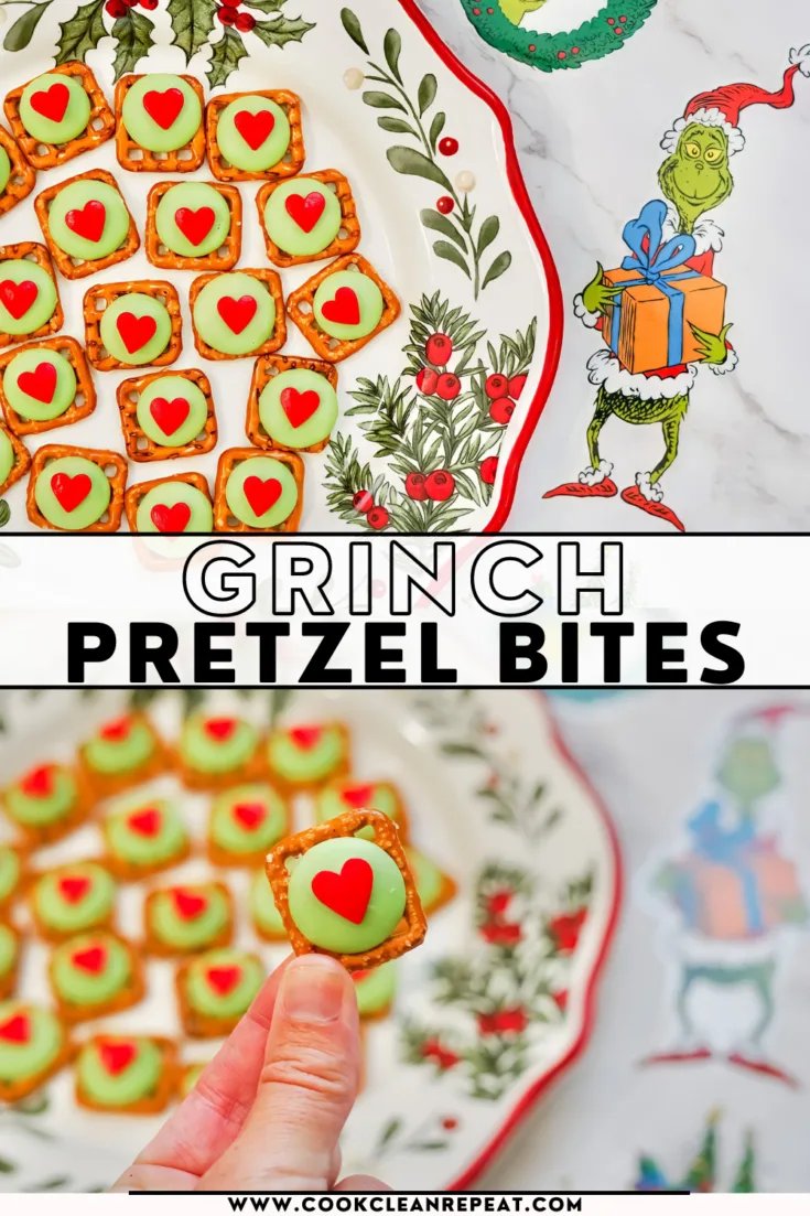 Grinch Pretzel Bites - Cook Clean Repeat