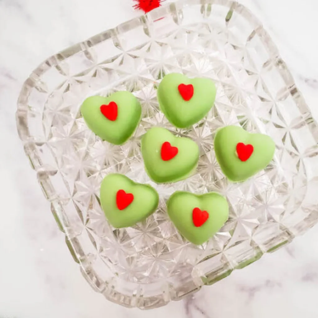 Grinch almond filled candies. 