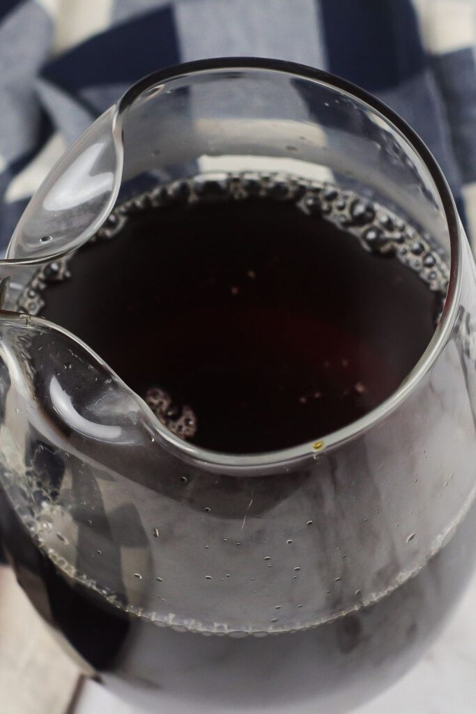 A pitcher with black tea