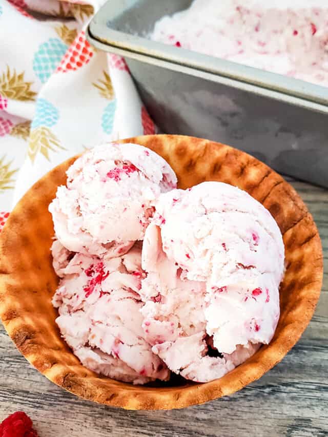 No Churn Raspberry Ice Cream Recipe Story