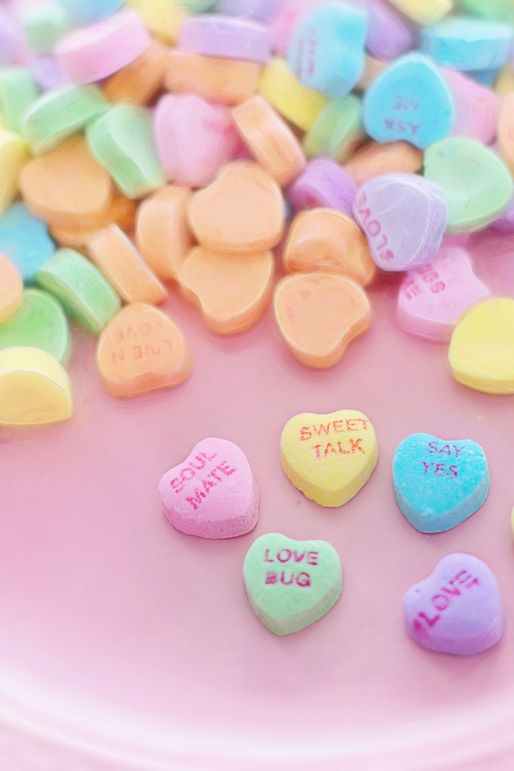 Valentine message hearts