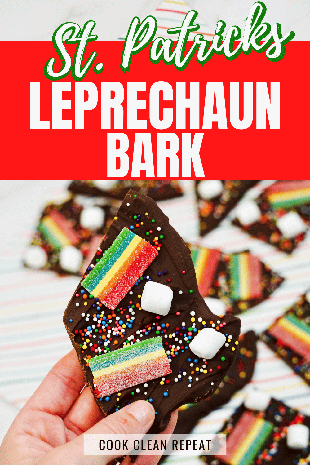 chocolate candy flavoured leprechaun bark recipe