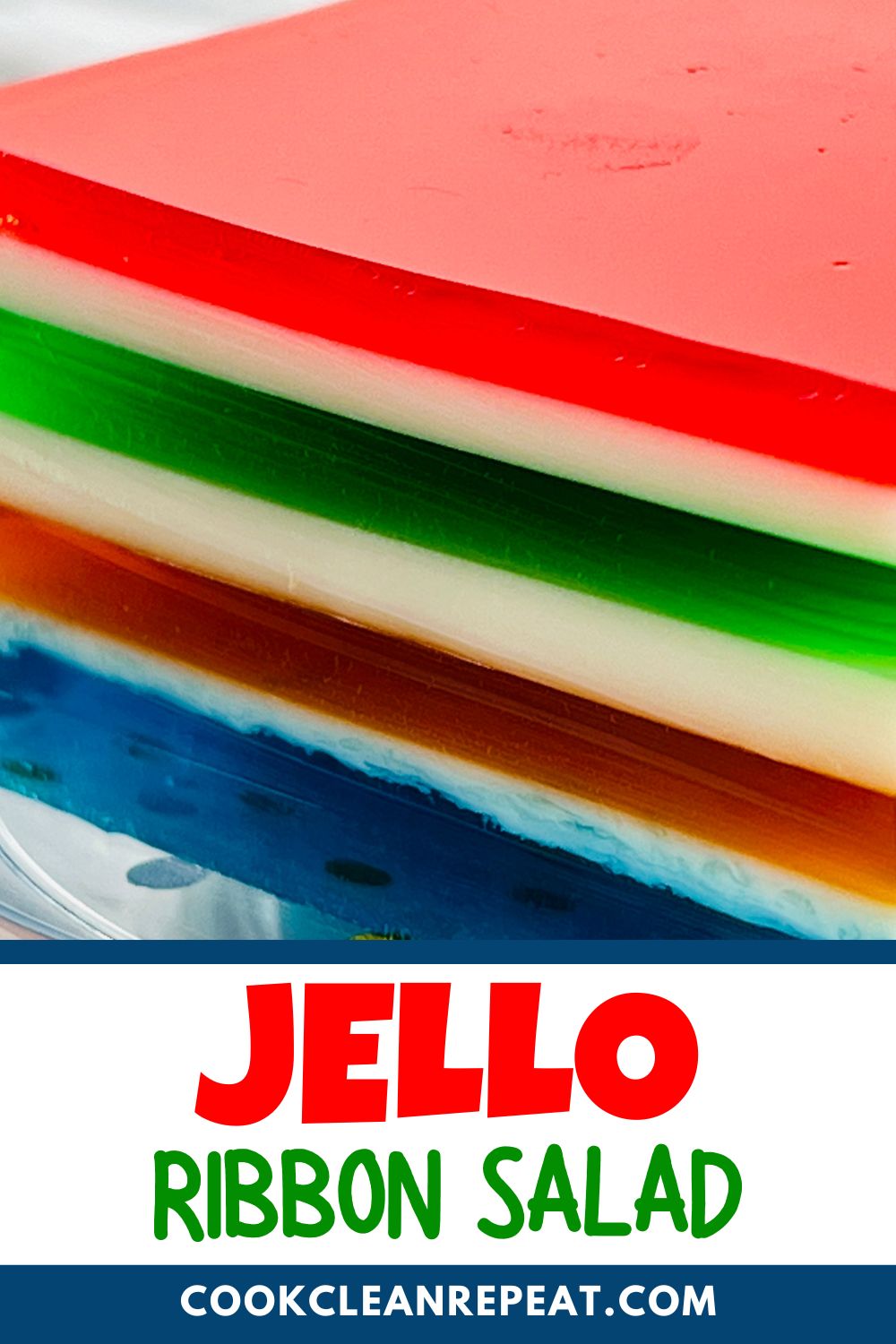 Pinterest image for jello ribbon salad