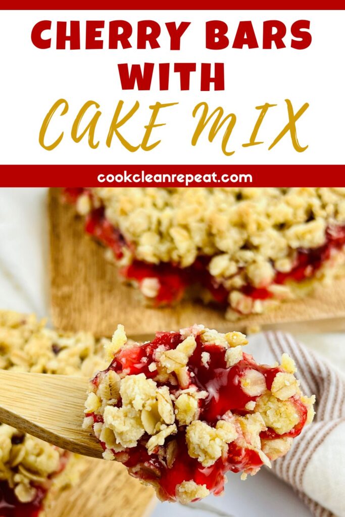 Pinterest image for Cherry Bars with Cake Mix