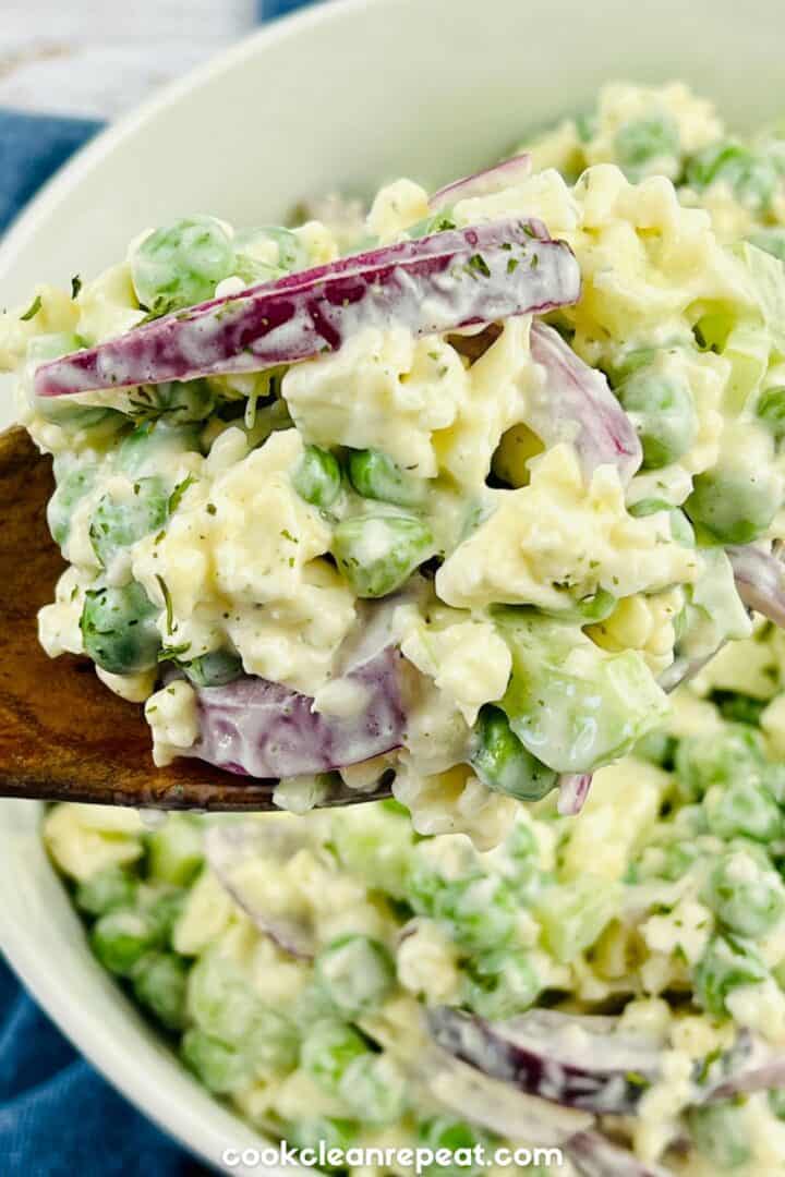 Cauliflower Pea Salad with Ranch Dressing Cook Clean Repeat