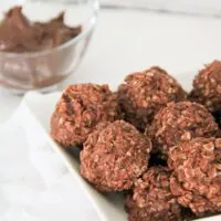 nutella no bake cookies plated