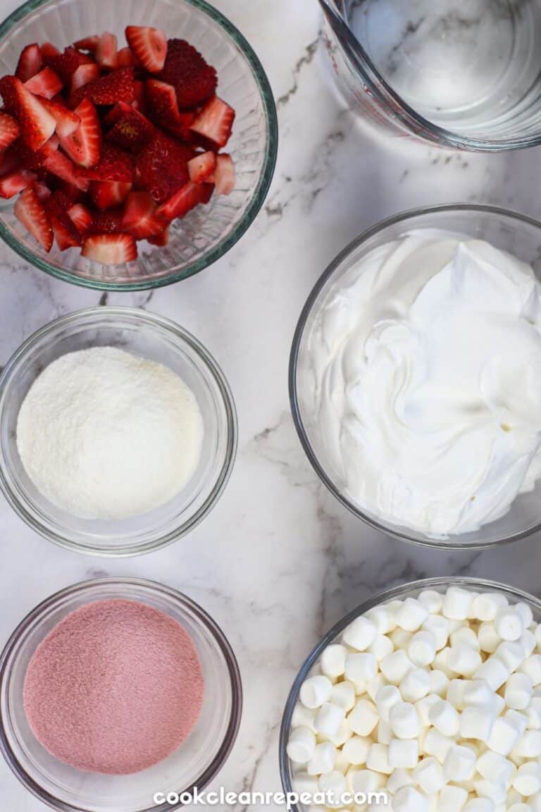 Strawberry Fluff Salad - Cook Clean Repeat