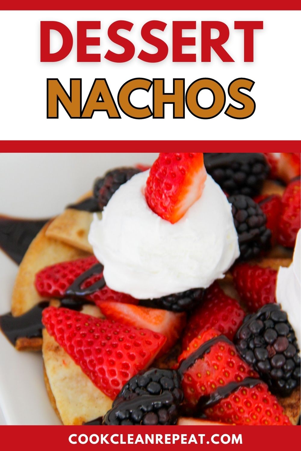 Pinterest image for dessert nachos