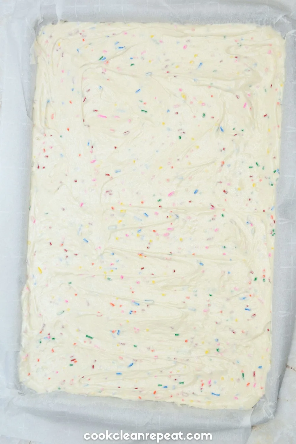 birthday cake roll sprinkles in the batter