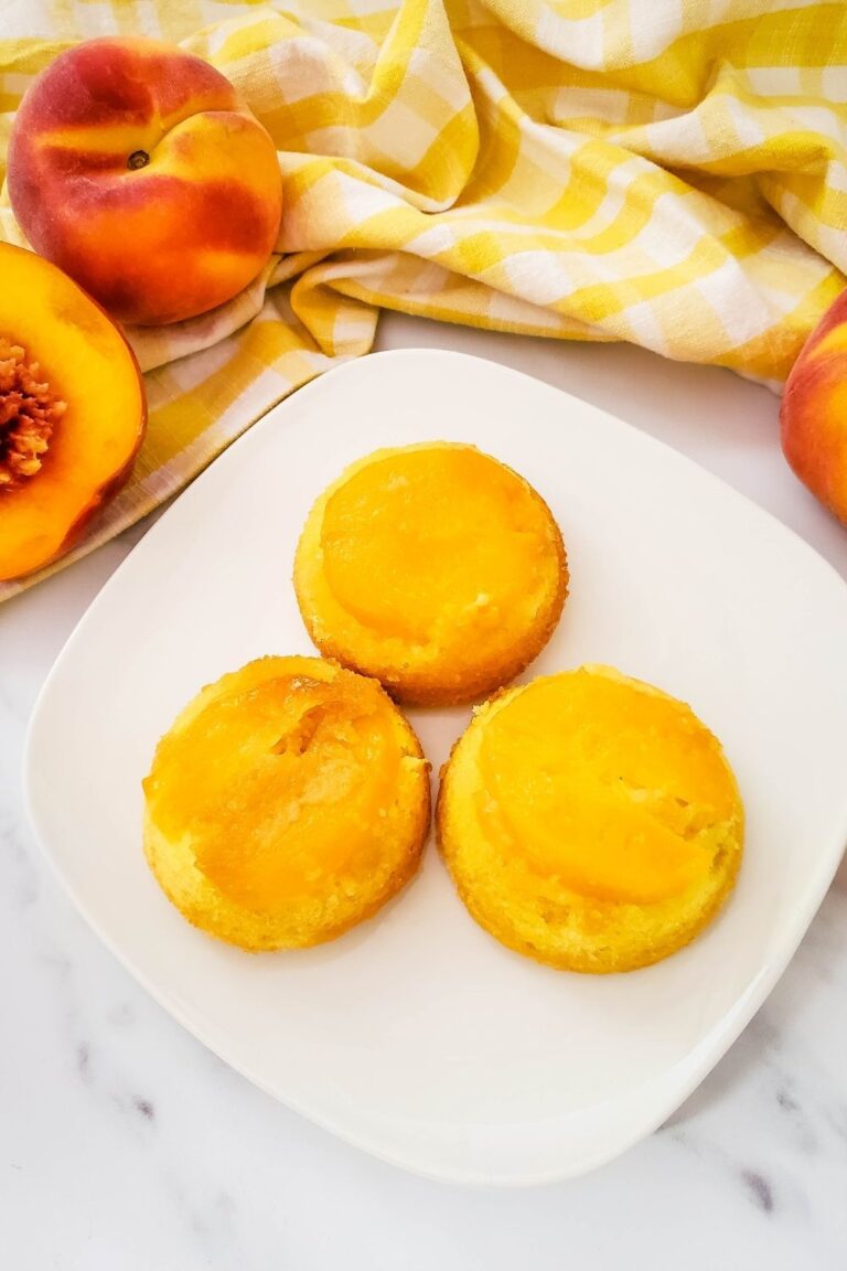 Easy Peach Upside Down Cupcakes
